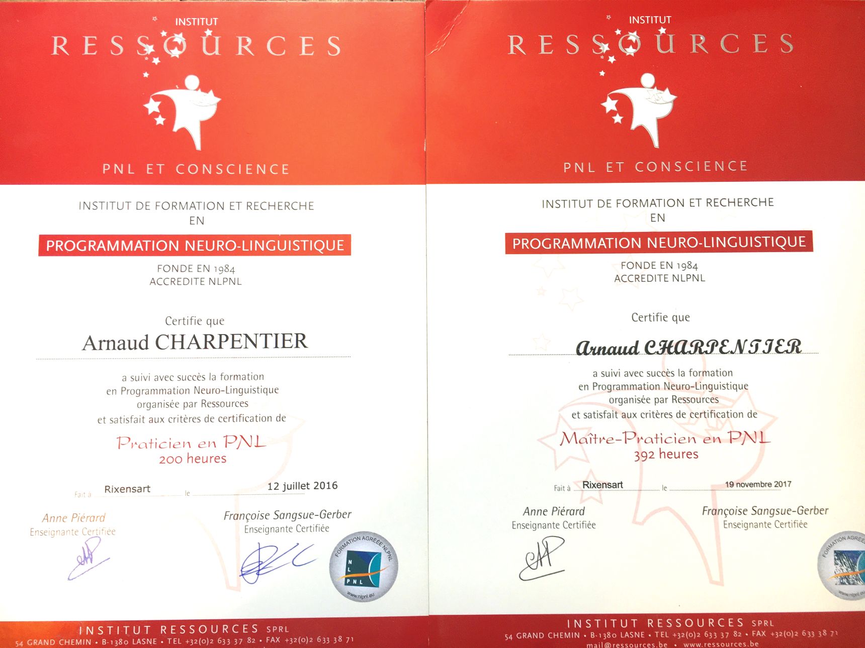 Certification Maître Praticien en PNL